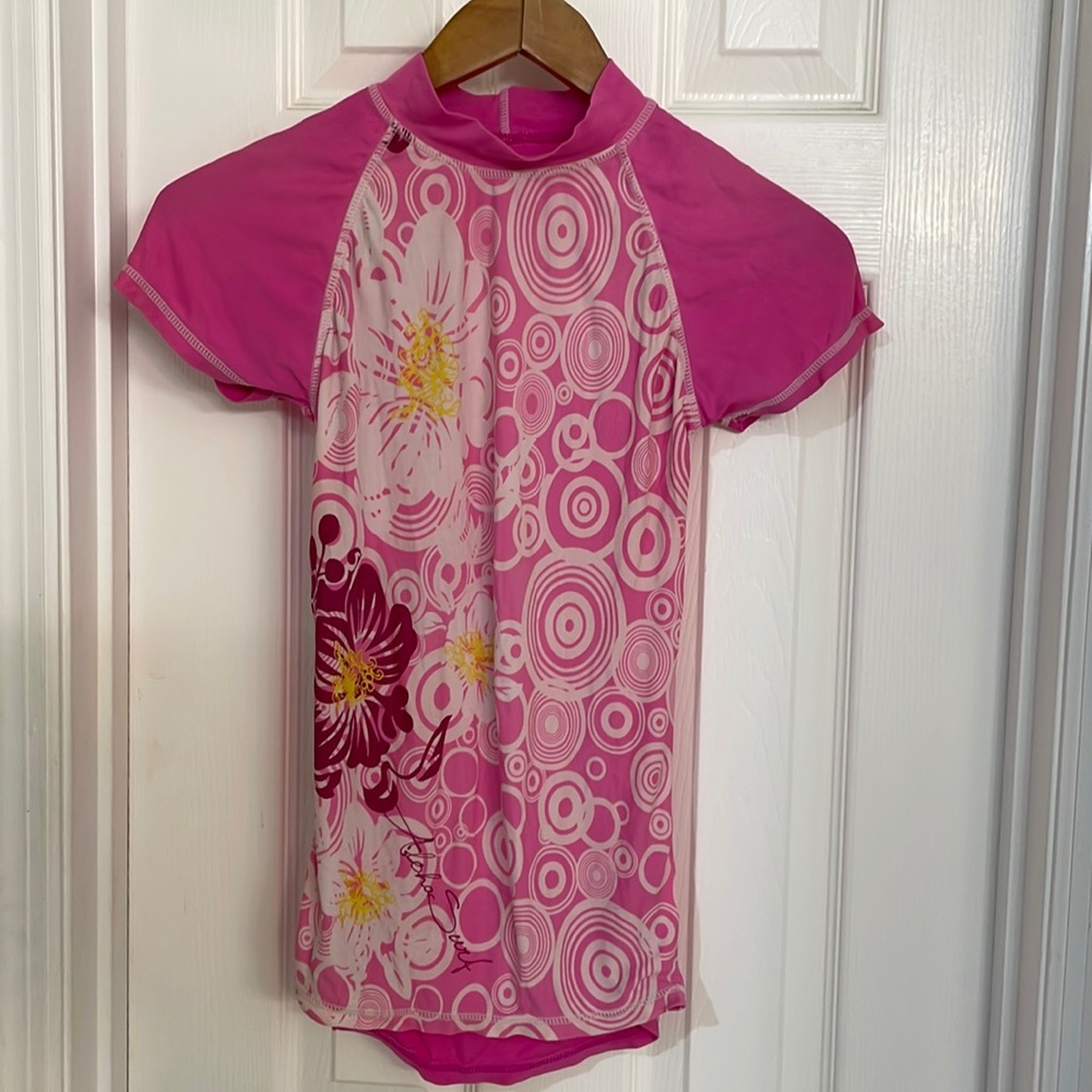 Sunspecs Hot Pink Surf/Swim Top Sz S (Girl)